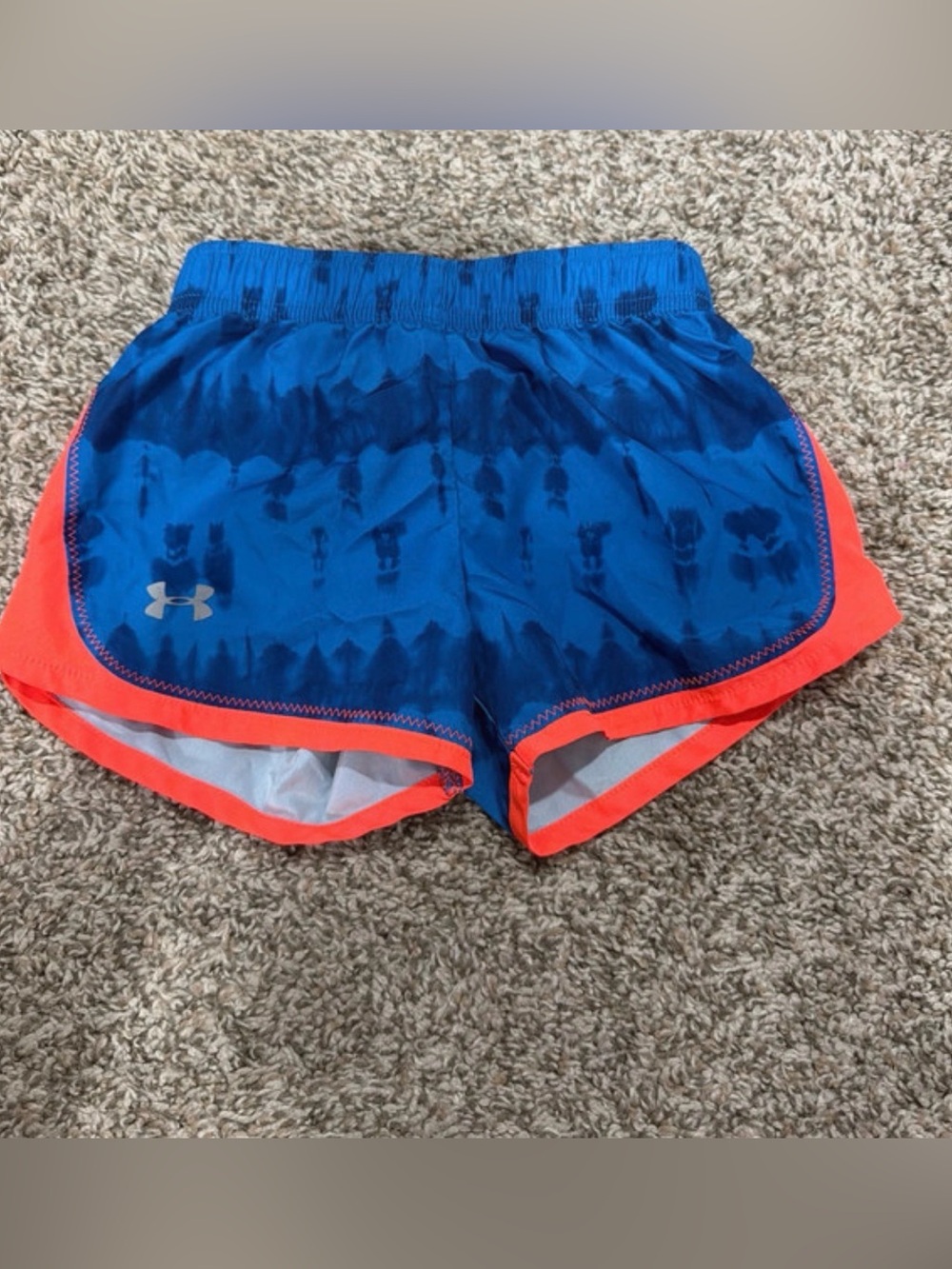 Under Armour Blue & Coral Athletic Shorts girls